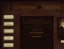 Tablet Screenshot of clockworkcreature.com